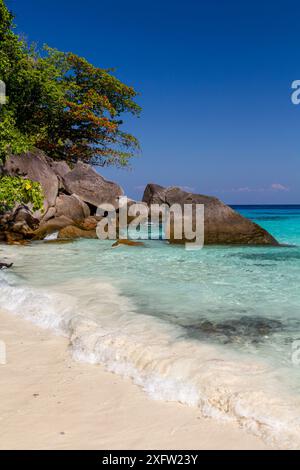 Spectacular rock formation in the Similan Islands National Park in southern Thailand highlights this renowned marine park's natural beauty and geologi Stock Photo