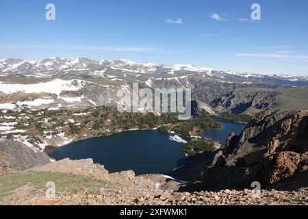 Twin Lakes, Beartooth Highway  (Color) Stock Photo