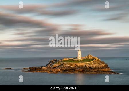 Godrevy Lighthouse, St Ives, Cornwall, England, UK. September 2015. Stock Photo