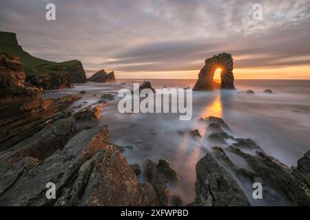 Gaada Stack, Foula, Shetland, Scotland, UK. August, 2014. Stock Photo