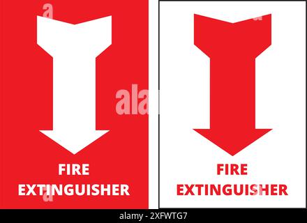 Fire extinguisher banners on a white background Stock Vector