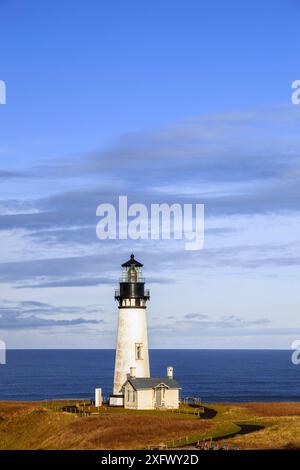 OREGON - Yaquina Head Lighthouse in Oregon Outstanding Natural Area, Yaquina Head State Park. Oregon, USA. March 2018. Stock Photo