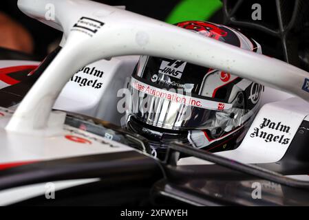 Silverstone, UK. 05th July, 2024. Oliver Bearman (GBR) Haas VF-24 Test Driver. 05.07.2024. Formula 1 World Championship, Rd 12, British Grand Prix, Silverstone, England, Practice Day. Photo credit should read: XPB/Alamy Live News. Stock Photo