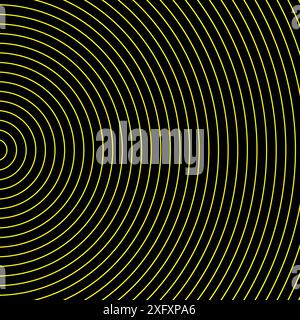 Geometric circular radiating converging circles. Sector of circle set arc sonar. Stock Vector