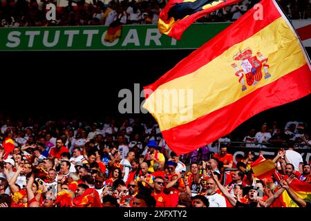 Stuttgart, Germany. 05th July, 2024.Spain's supporters during the Euro 2024 soccer match between Spain and Germany at the Stuttgart Arena, Stuttgart, Germany - Friday 05 july 2024. Sport - Soccer . (Photo by Spada/LaPresse) Credit: LaPresse/Alamy Live News Stock Photo