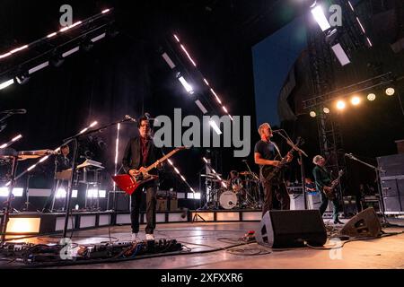 The American rock band 'Queens of the Stone Age' performs live at the Auditorium Parco della Musica in Rome. Stock Photo