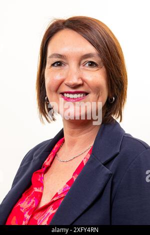 Brussels, Belgium. 04th July, 2024. PS' Sophie Themont poses during a photoshoot, Thursday 04 July 2024, at the Chamber at the federal parliament in Brussels. BELGA PHOTO KURT DESPLENTER Credit: Belga News Agency/Alamy Live News Stock Photo