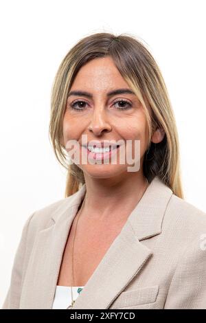 Brussels, Belgium. 04th July, 2024. Vooruit's Funda Oru poses during a photoshoot, Thursday 04 July 2024, at the Chamber at the federal parliament in Brussels. BELGA PHOTO KURT DESPLENTER Credit: Belga News Agency/Alamy Live News Stock Photo