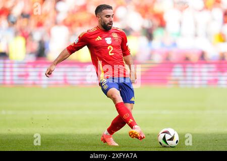 Stuttgart, Germany. 05th July, 2024. Daniel Carvajal of Spain during the UEFA Euro 2024 match between Spain and Germany. Quarter Finals, played at Stuttgart Arena Stadium on July 5, 2024 in Stuttgart, Germany. (Photo by Sergio Ruiz/PRESSINPHOTO) Credit: PRESSINPHOTO SPORTS AGENCY/Alamy Live News Stock Photo