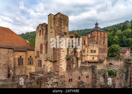 Ruins of the castle in Heidelberg, Baden-Württemberg, Germany Stock Photo