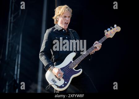 John Levén of Europe at Tons of Rock Festival in Norway in June 2024 Stock Photo