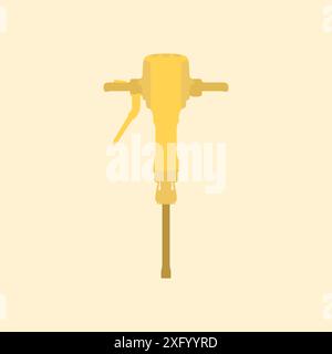 Electric tool on construction site vector. Construction tools vector icon. Power tool. Stock Vector