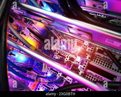 server computer should be high performance, stable, able to serve a large number of users. Stock Photo