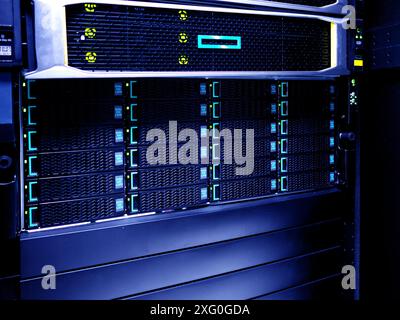 server computer should be high performance, stable, able to serve a large number of users. Stock Photo