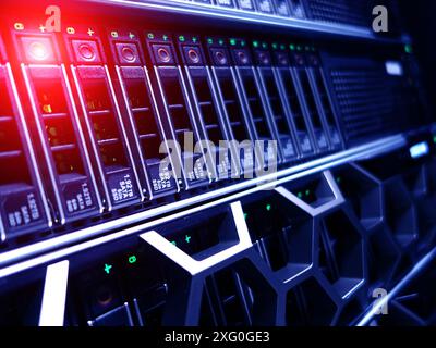 server computer should be high performance, stable, able to serve a large number of users. Stock Photo