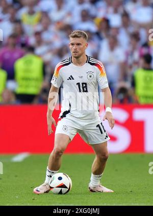 Germany’s Maximilian Mittelstadt during the UEFA Euro 2024, quarter-final match at the Stuttgart Arena in Stuttgart, Germany. Picture date: Friday July 5, 2024. Stock Photo