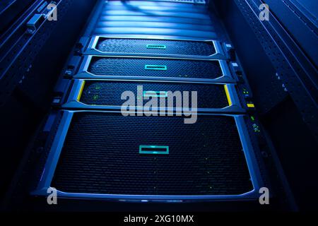 server computer should be high performance, stable, able to serve a large number of users. Stock Photo