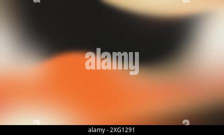 Orange yellow black color gradient background, grainy texture effect, web banner design Stock Photo