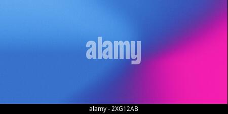 Blue magenta pink abstract gradient background with grainy texture effect, web banner design Stock Photo