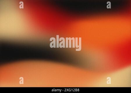 Abstract flame colors grainy gradient background, orange black red yellow noise texture banner design, copy space Stock Photo