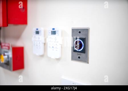 Cutting-edge Biometric Security: Finger Scan Machine Stock Photo