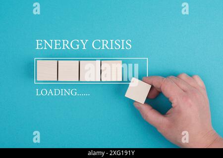 Energy crisis loading, increasing prices, high living expenses, gas and electricity costs, inflation Stock Photo