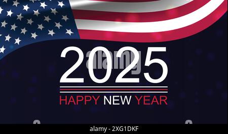 Celebrating 2025 Happy New Year Stock Vector