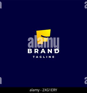 Fun Initial Letter F Logo Design. Playful Initial Letter F With Smile Curve Symbol Design. Stock Vector