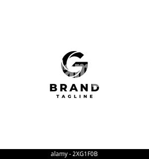 Letter G With Vortex Pattern logo design. The Vortex Symbol Forms The Initials Of The Letter G Logo Design. Stock Vector