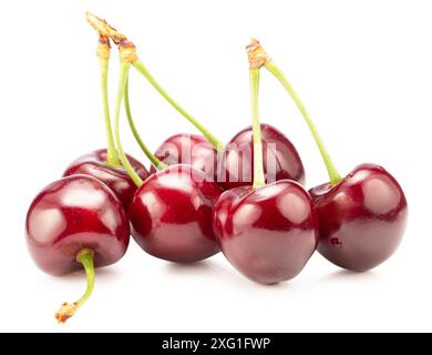 sweet cherries isolated on a white background. Clipping path. Stock Photo