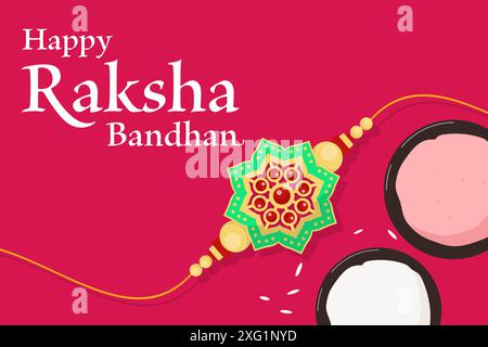 happy raksha bandhan festival background illustration Stock Vector