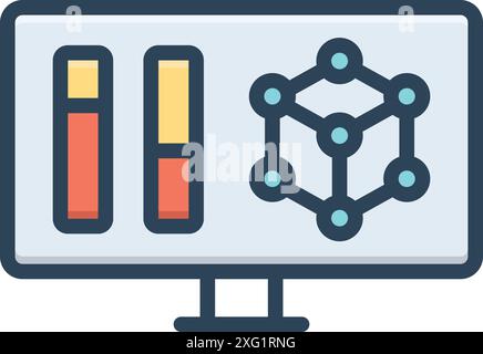 Icon for modelling,network Stock Vector