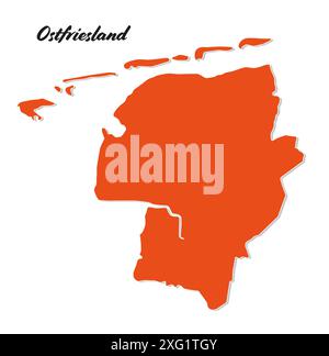 North Sea island Juist East Frisia - Simple Overview Map Of The Northern German Region East Frisia 2xg1tgy 