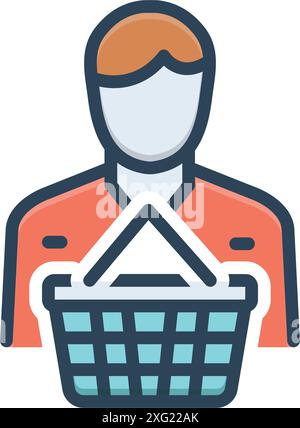Icon for consumers,buyer Stock Vector