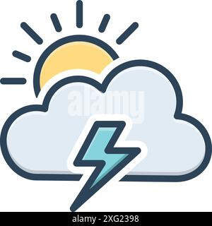 Icon for partly,partially Stock Vector