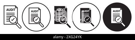 Audit Icon vector set collection for web vector set collection for app ui Stock Vector