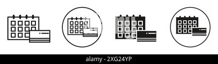 Annual fee icon vector set collection for web vector set collection for app ui Stock Vector