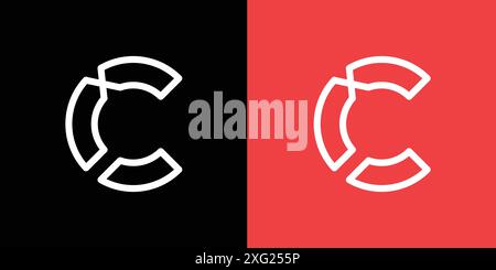 C symbol vector set collection for web vector set collection for app ui Stock Vector