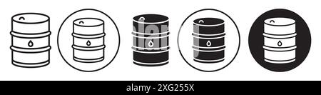 Barrel Icon vector set collection for web vector set collection for app ui Stock Vector
