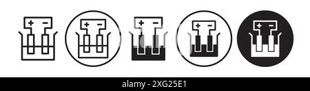 Electrolysis Icon vector set collection for web vector set collection for app ui Stock Vector