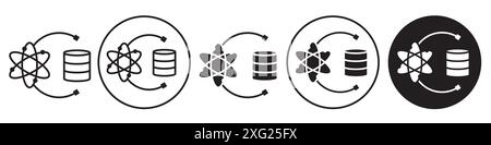 Data Science Icon vector set collection for web vector set collection for app ui Stock Vector