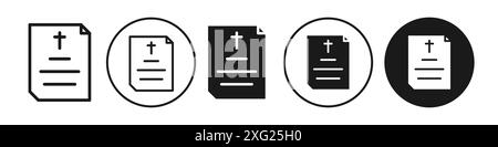 Death certificate icon vector set collection for web vector set collection for app ui Stock Vector
