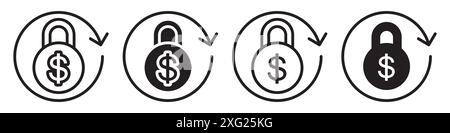 Fixed Income Icon vector set collection for web vector set collection for app ui Stock Vector