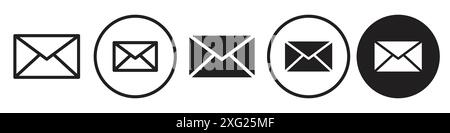 Email Icon vector set collection for web vector set collection for app ui Stock Vector