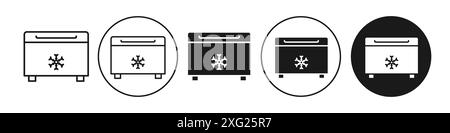 Freezer icon vector set collection for web vector set collection for app ui Stock Vector