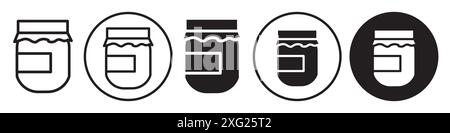 Jam Glass Icon vector set collection for web vector set collection for app ui Stock Vector