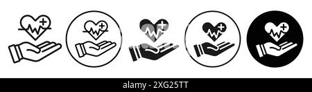 Health care icon vector set collection for web vector set collection for app ui Stock Vector