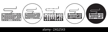 Keyboard vector icon vector set collection for web vector set collection for app ui Stock Vector