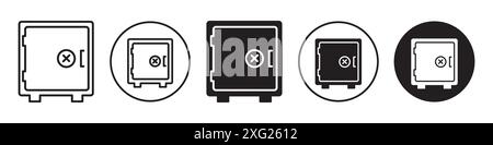 Locker icon vector set collection for web vector set collection for app ui Stock Vector