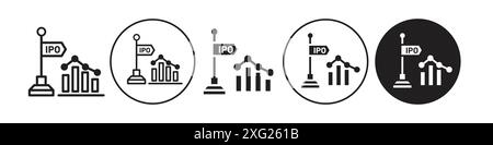 IPO icon vector set collection for web vector set collection for app ui Stock Vector